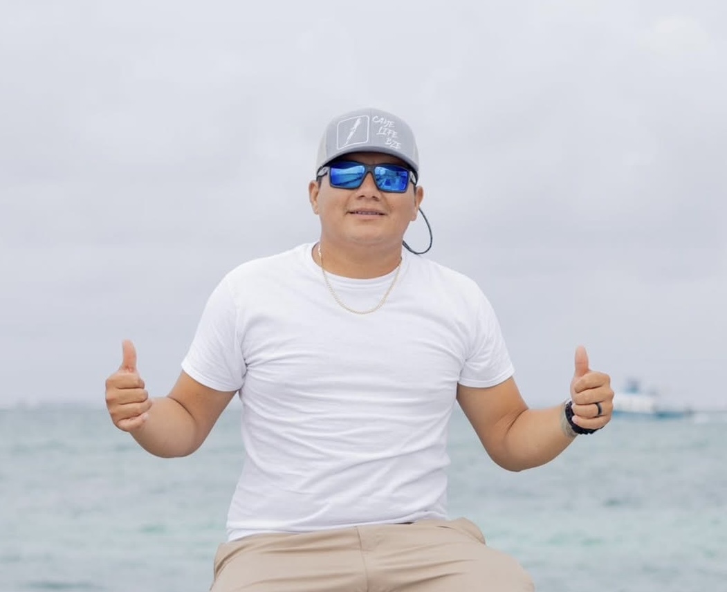 Belize Sea Level Adventures captain by the Caribbean Sea